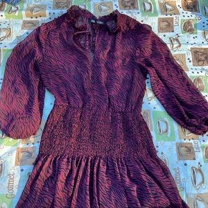 zara size medium zebra dress